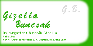 gizella buncsak business card